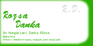 rozsa danka business card