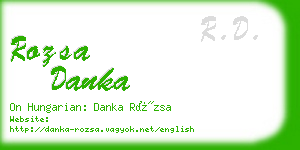 rozsa danka business card